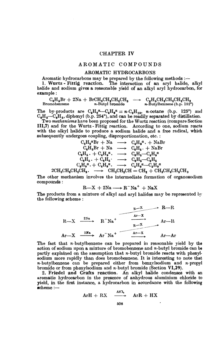 Chapter IV Aromatic Compounds cover