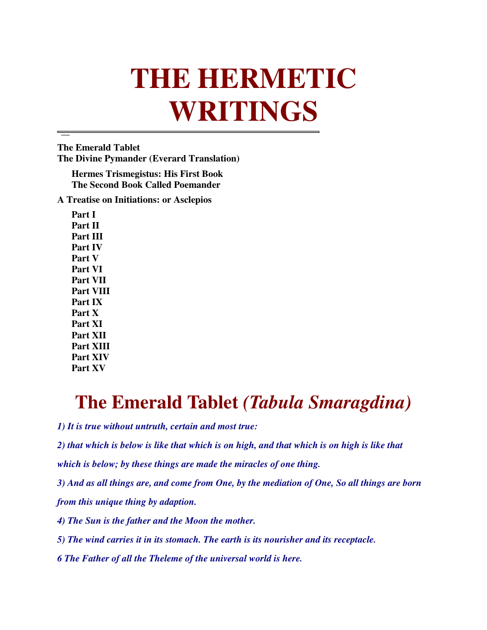 Hermetic Writings cover