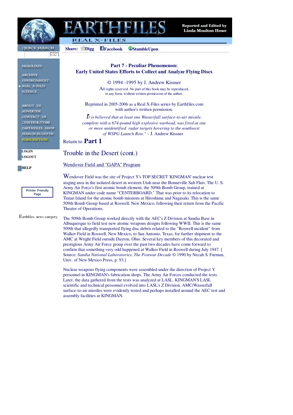 01 03 2006 Part 7 - Peculiar Phenomenon Early United States Efforts to Collect and Analyze Flying Discs cover