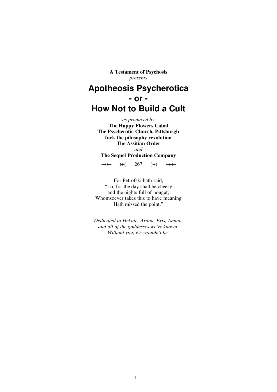 Apotheosis Psycherotica cover
