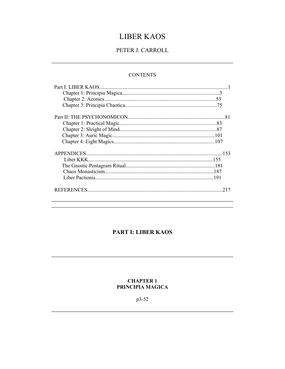 Carroll, Peter - Liber Kaos cover