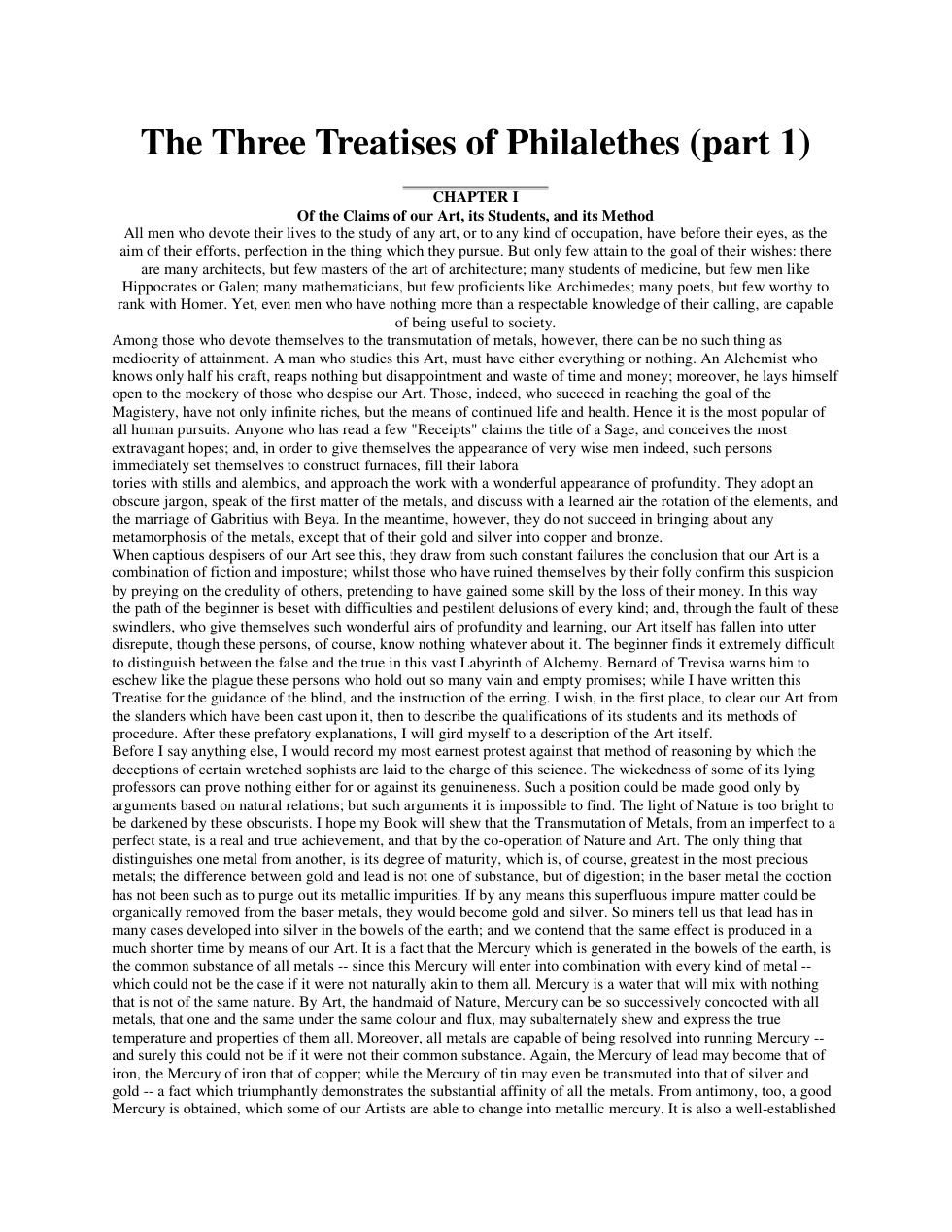 Three Treatises of Philalethes cover