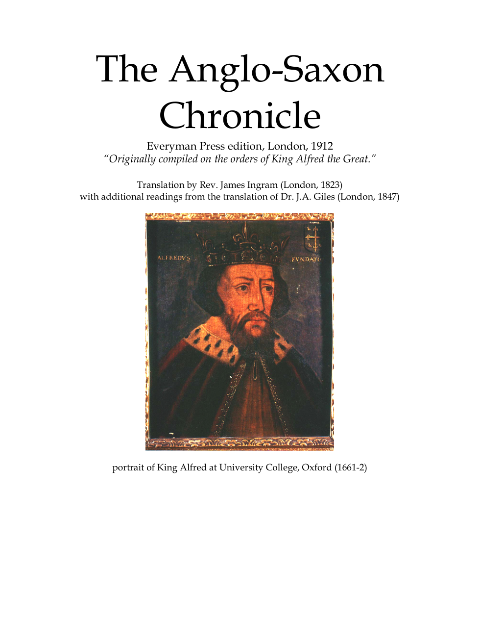 anglo saxon chronicle cover