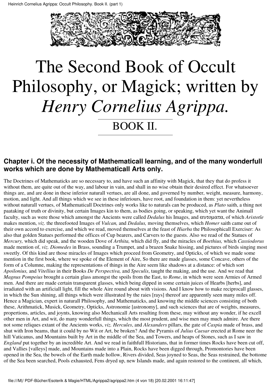 Henry Cornelius Agrippa - The 2nd Book of Occult Philosophy cover