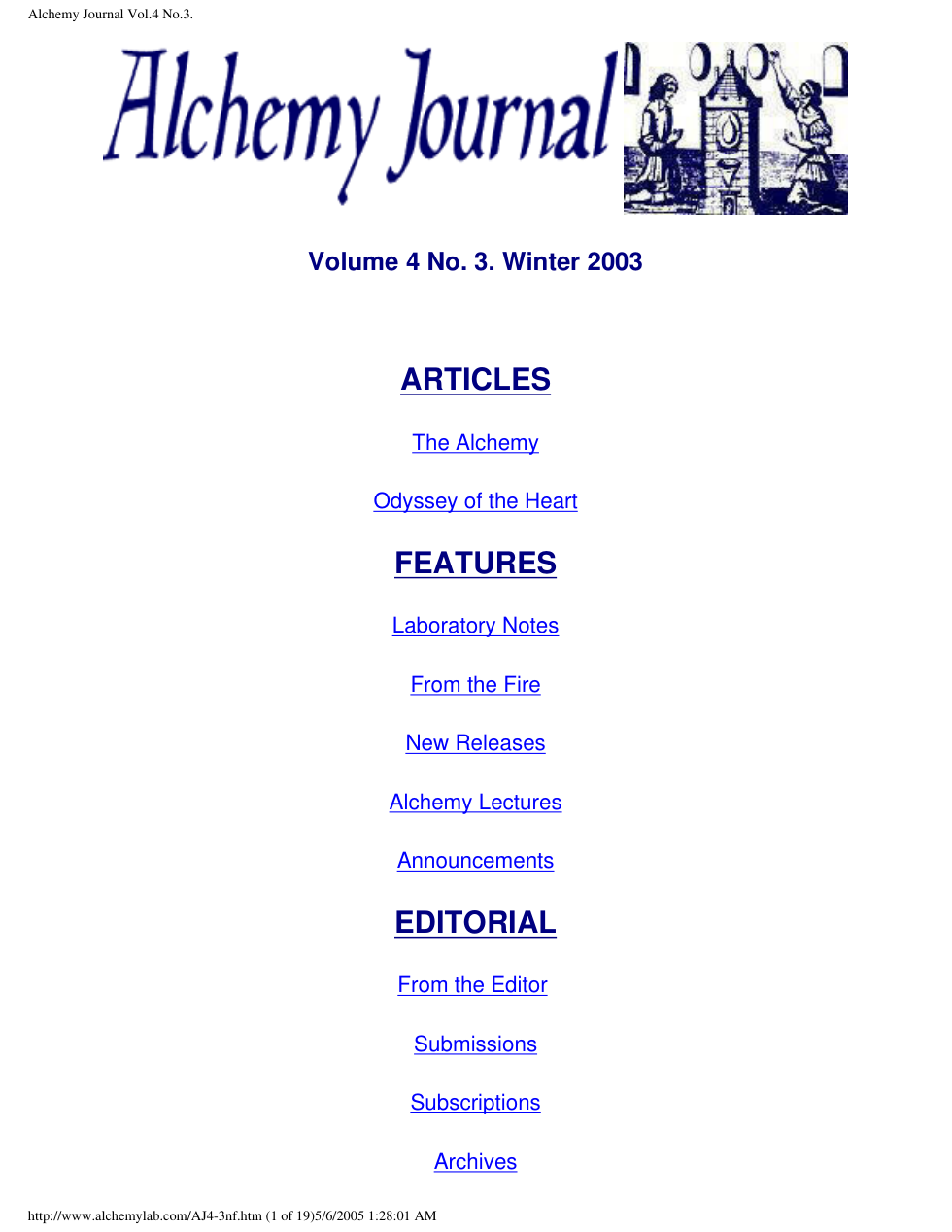 Alchemy Journal Vol.4 No.3 cover