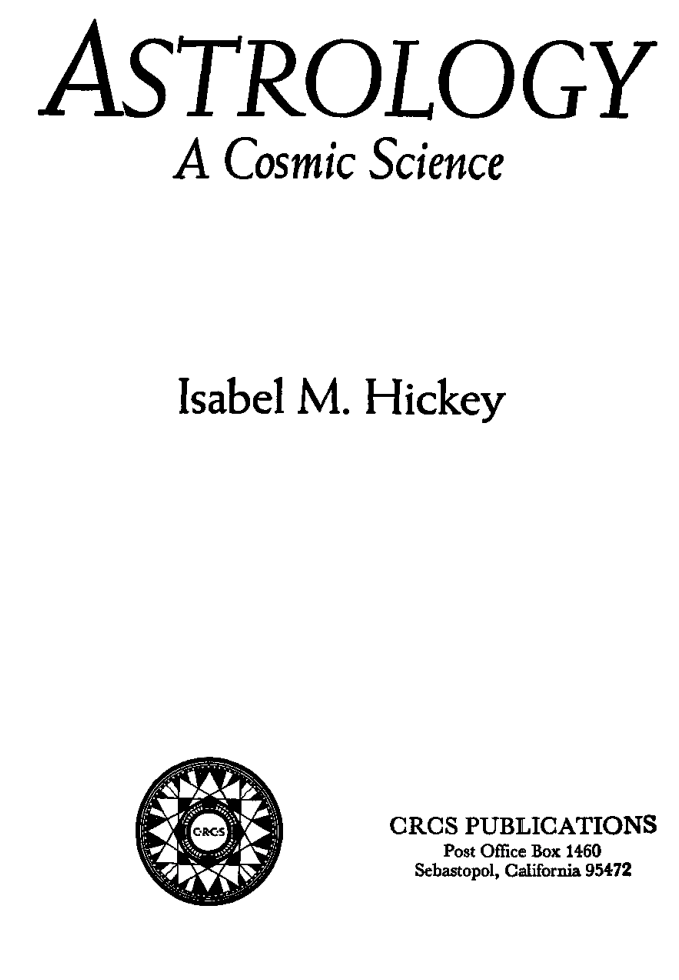 Astrology - A Cosmic Science cover