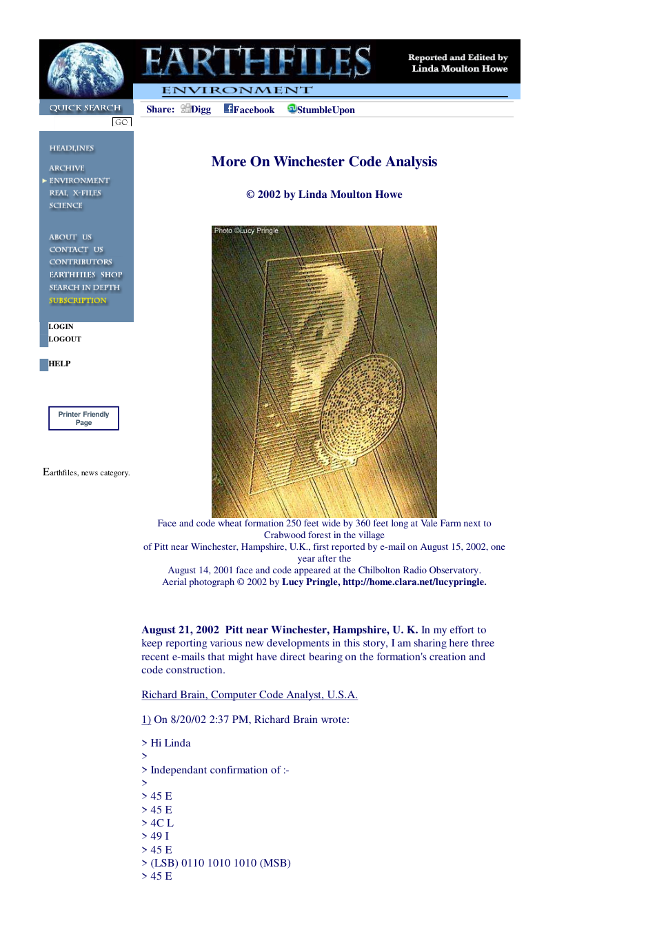 08 21 2002 More On Winchester Code Analysis cover