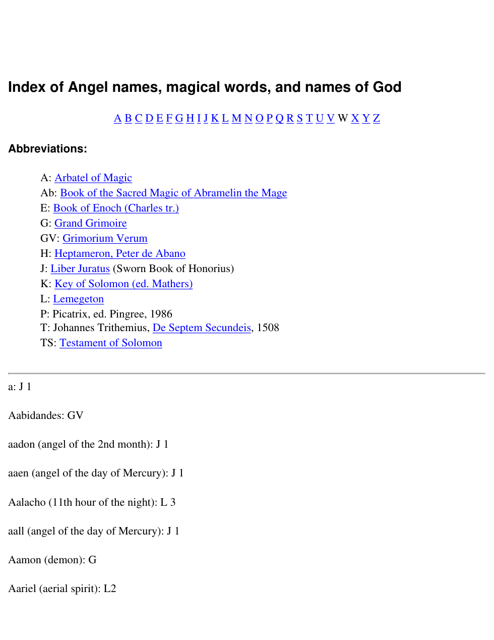 Angel Names, Magical Words, and Names of God Dictionary cover