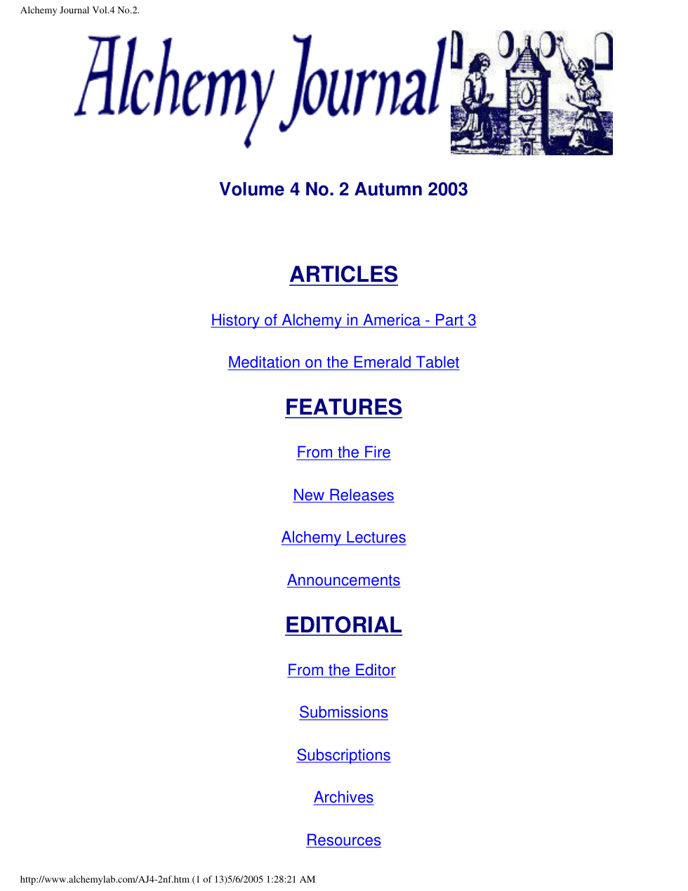 Alchemy Journal Vol.4 No.2 cover