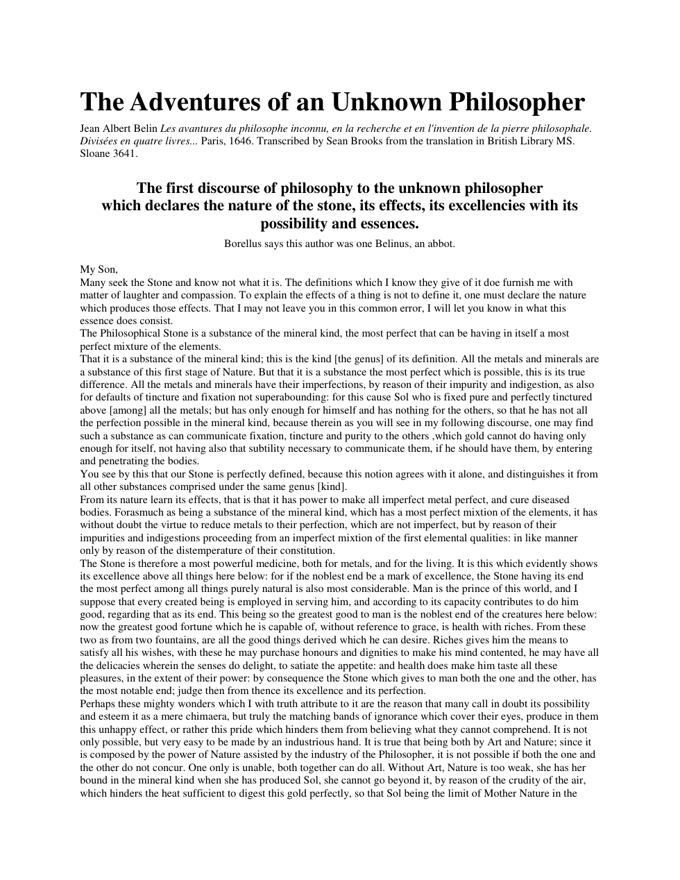 Adventures of an Unknown Philosopher cover