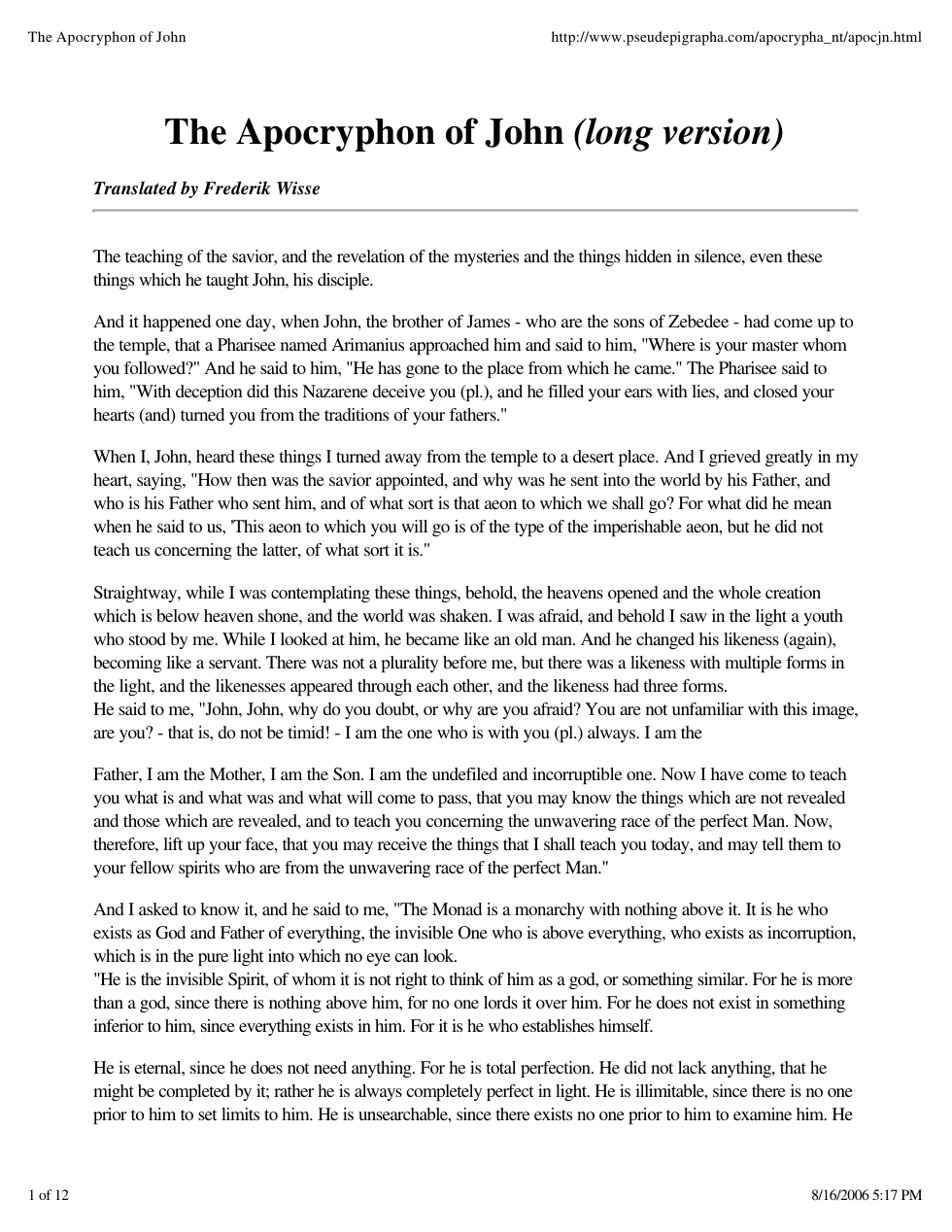 Apocryphon of John cover