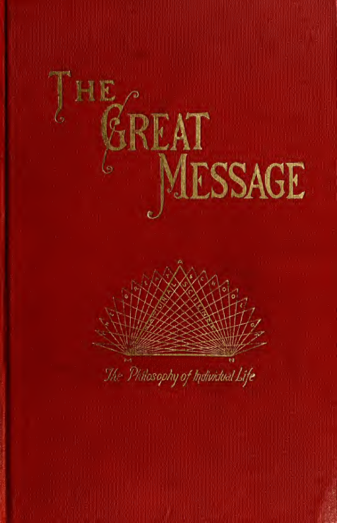 The Great Message - J E Richardson (1927) cover