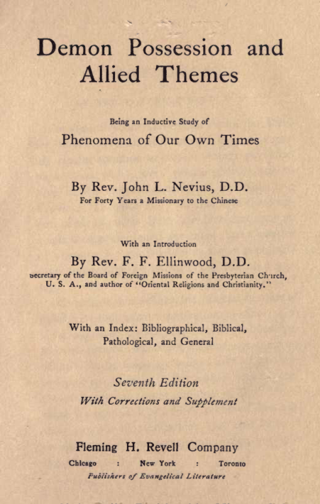 Demon Possession & Allied Themes - J Nevius cover