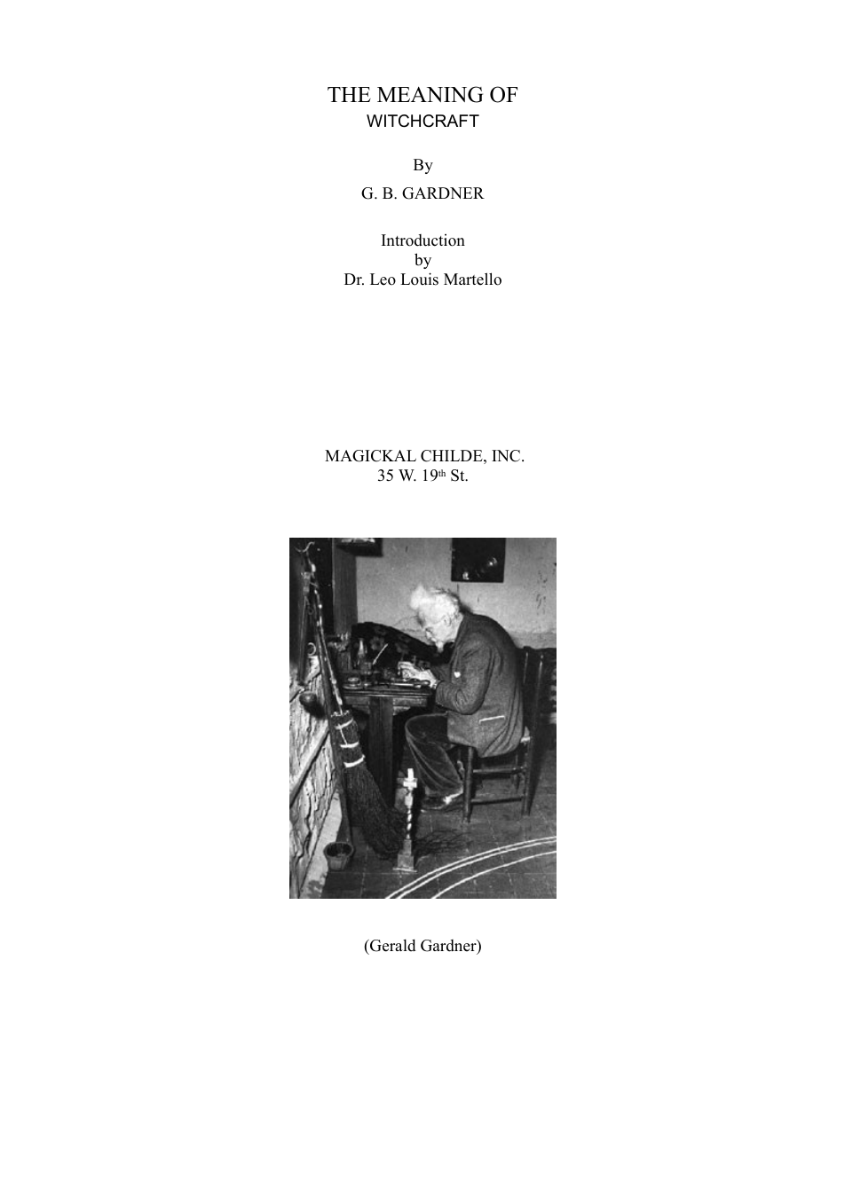 The Meaning of Witchcraft cover