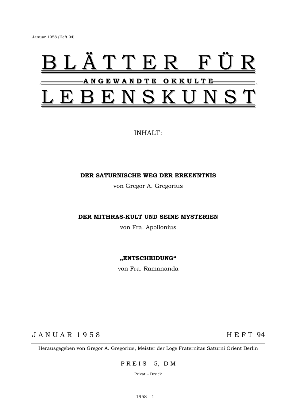 blatter-fur-angewandte-okkulte-lebenskunst-1958 cover