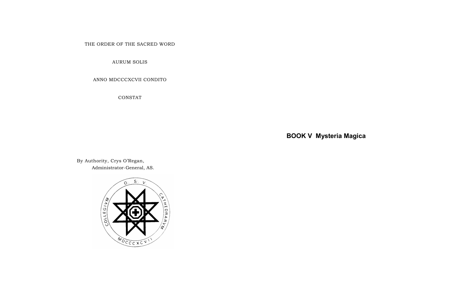 Denning & Phillips - Vol 3 - Mysteria Magica cover