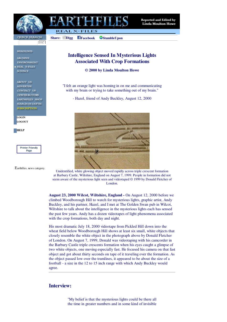 08 23 2000 Intelligence Sensed In Mysterious Lights Associated With Crop Formations cover
