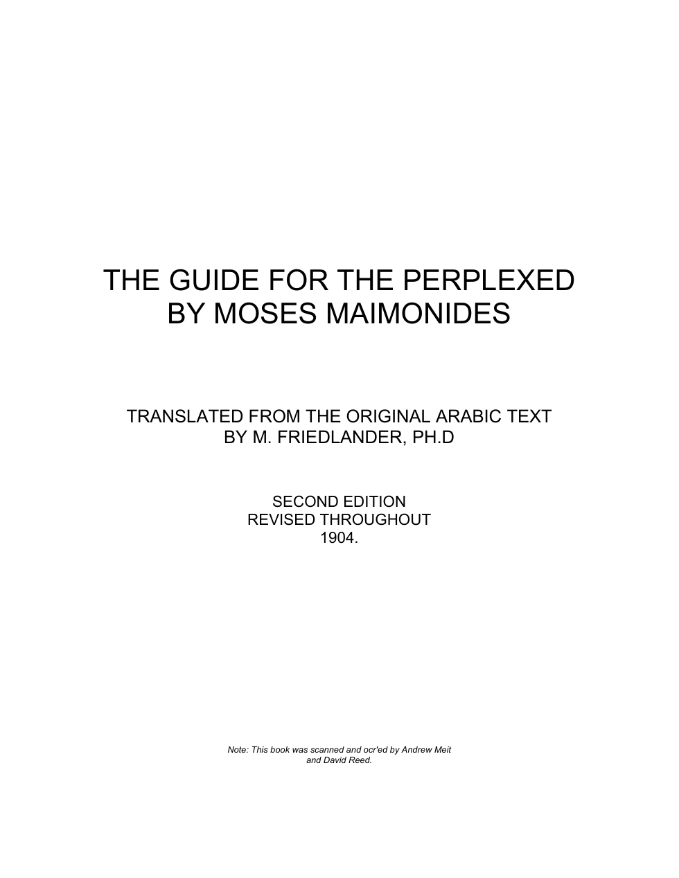 Guide For The Perplexed cover