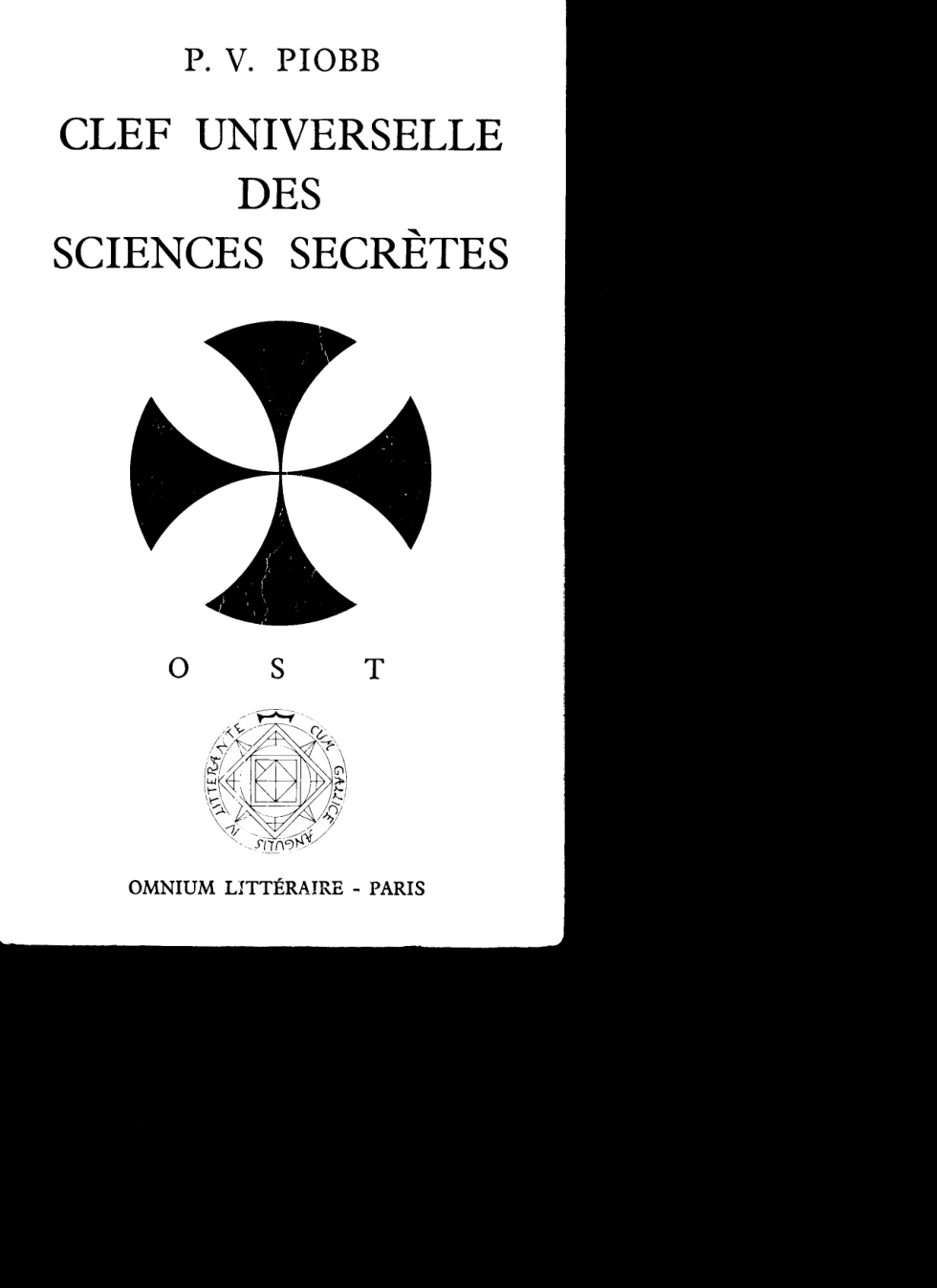 P. V. Piobb - Clef Universelle des Sciences Secretes cover