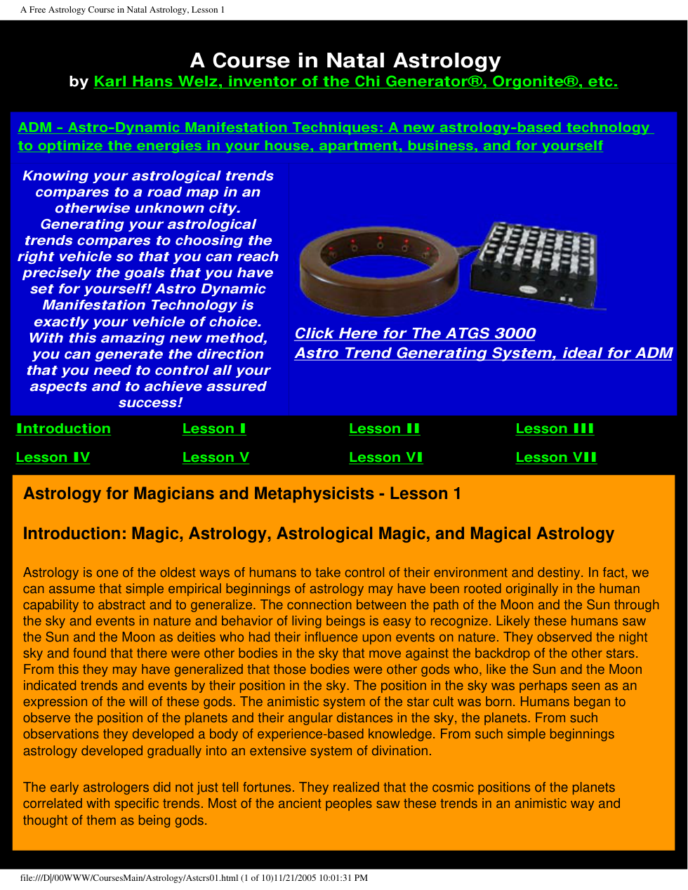 Course In Natal Astrology cover