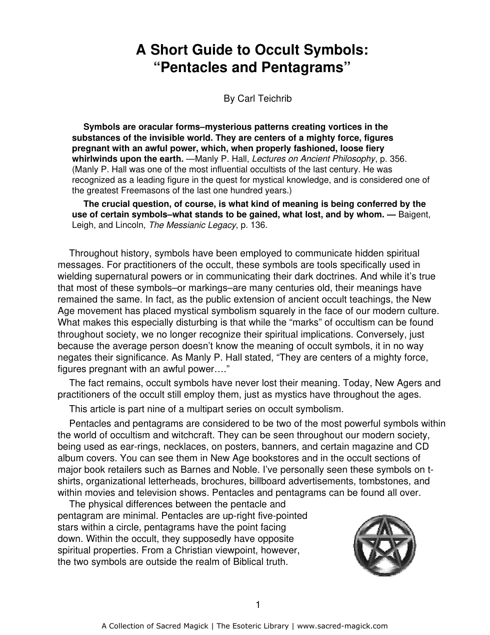 A Short Guide to Occult Symbols cover