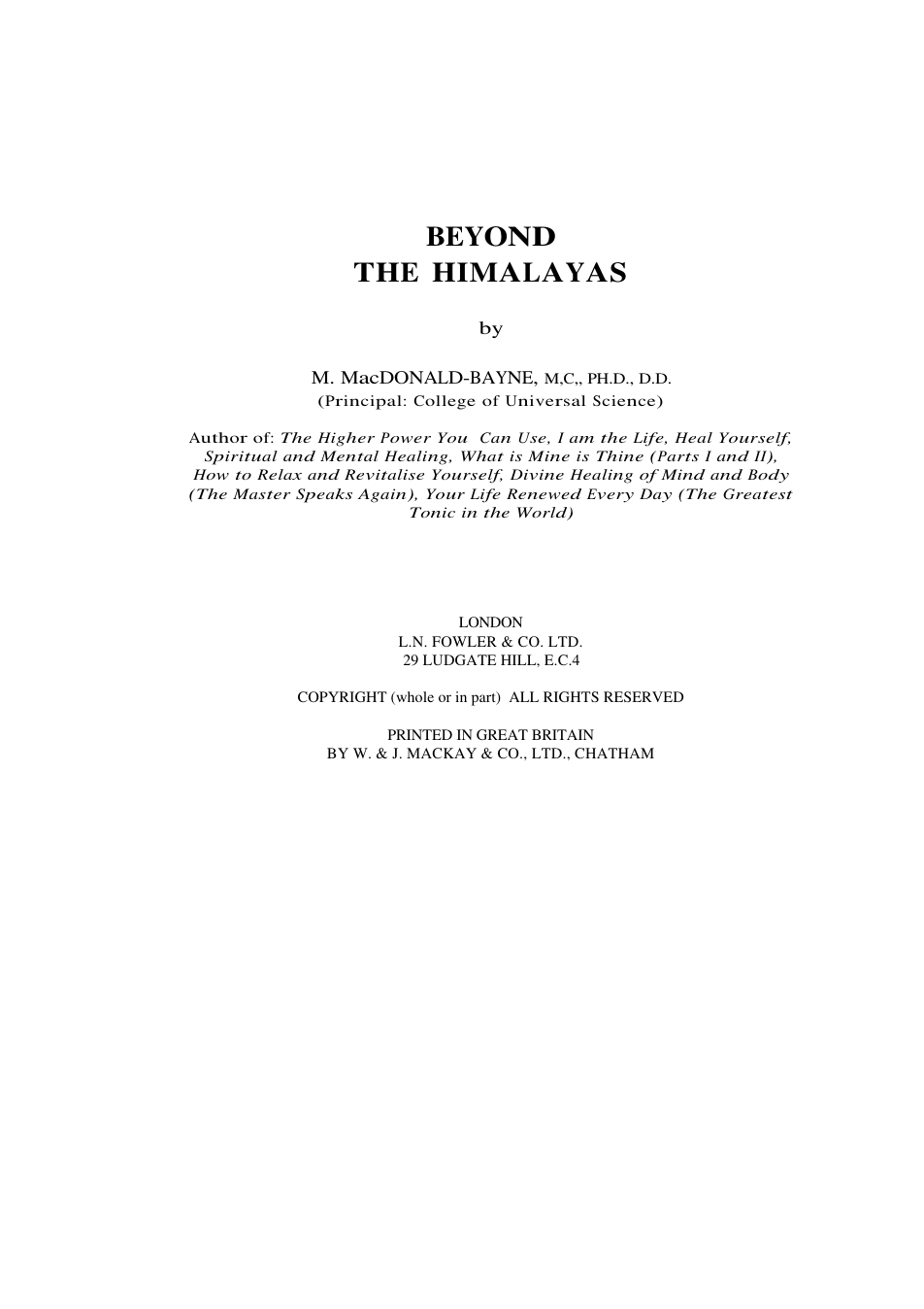 Beyond The Himalayas cover