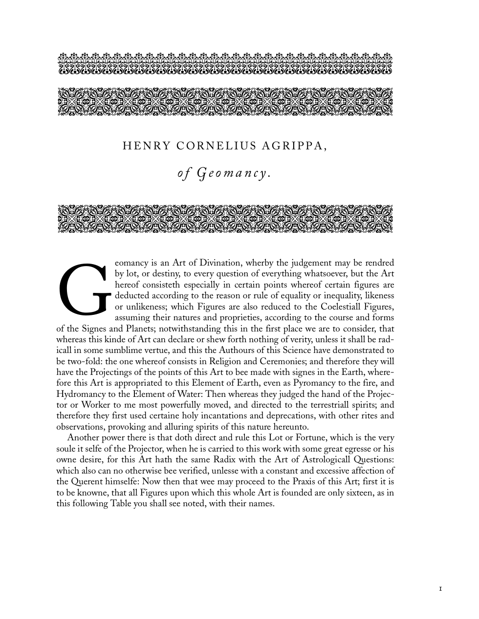 Henry Cornelius Agrippa - Of Geomancy cover