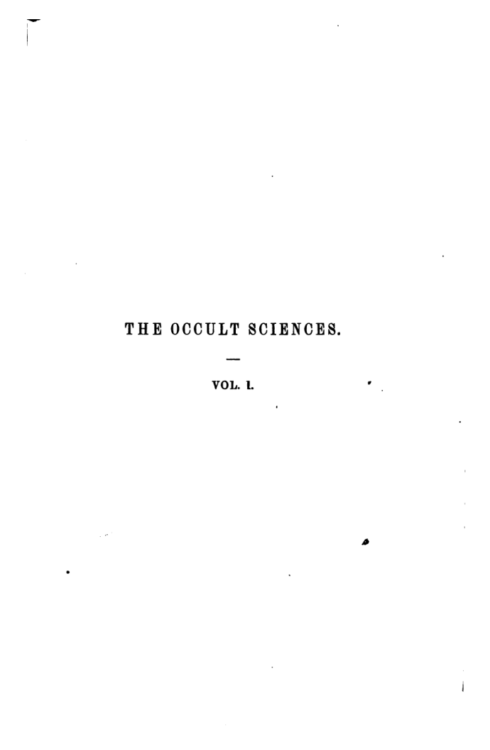 The Occult Sciences the Philosophy of Magic cover