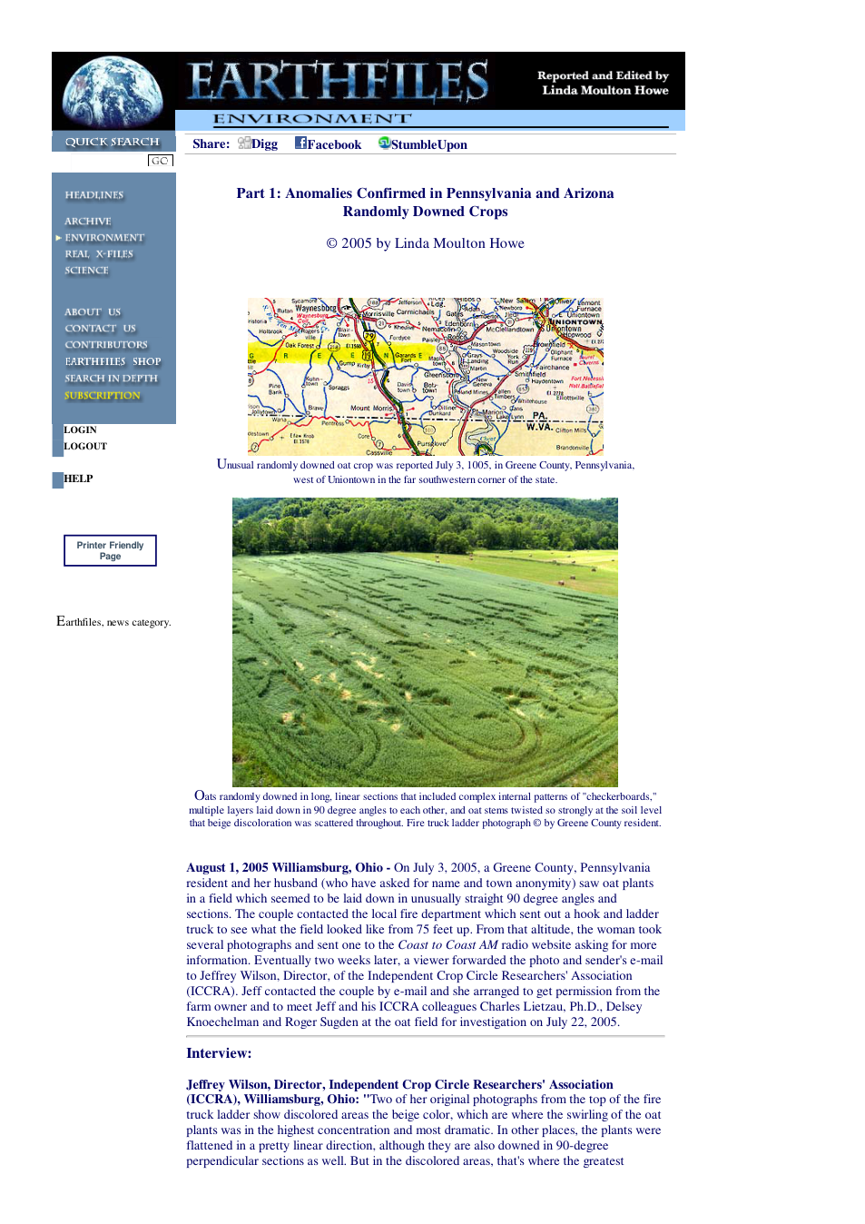 08 02 2005 Part 1 Anomalies Confirmed in Pennsylvania and Arizona Randomly Downed Crops cover