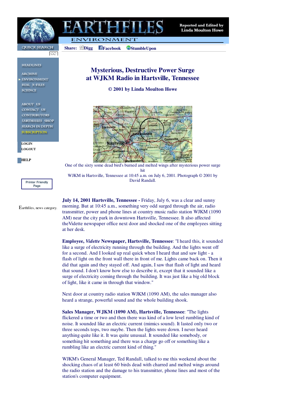 07 14 2001 Mysterious, Destructive Power Surge at WJKM Radio in Hartsville, Tennessee cover