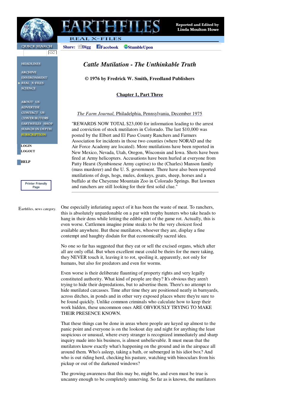 12 07 2002 Cattle Mutilation - The Unthinkable Truth, Chapter 1, Part Three cover