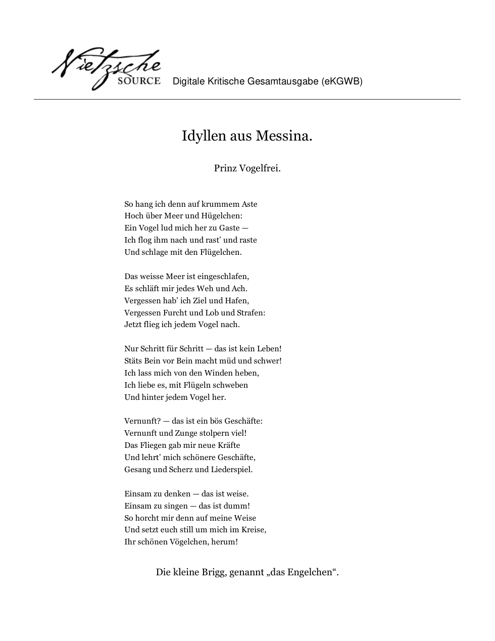 Idyllen aus Messina cover
