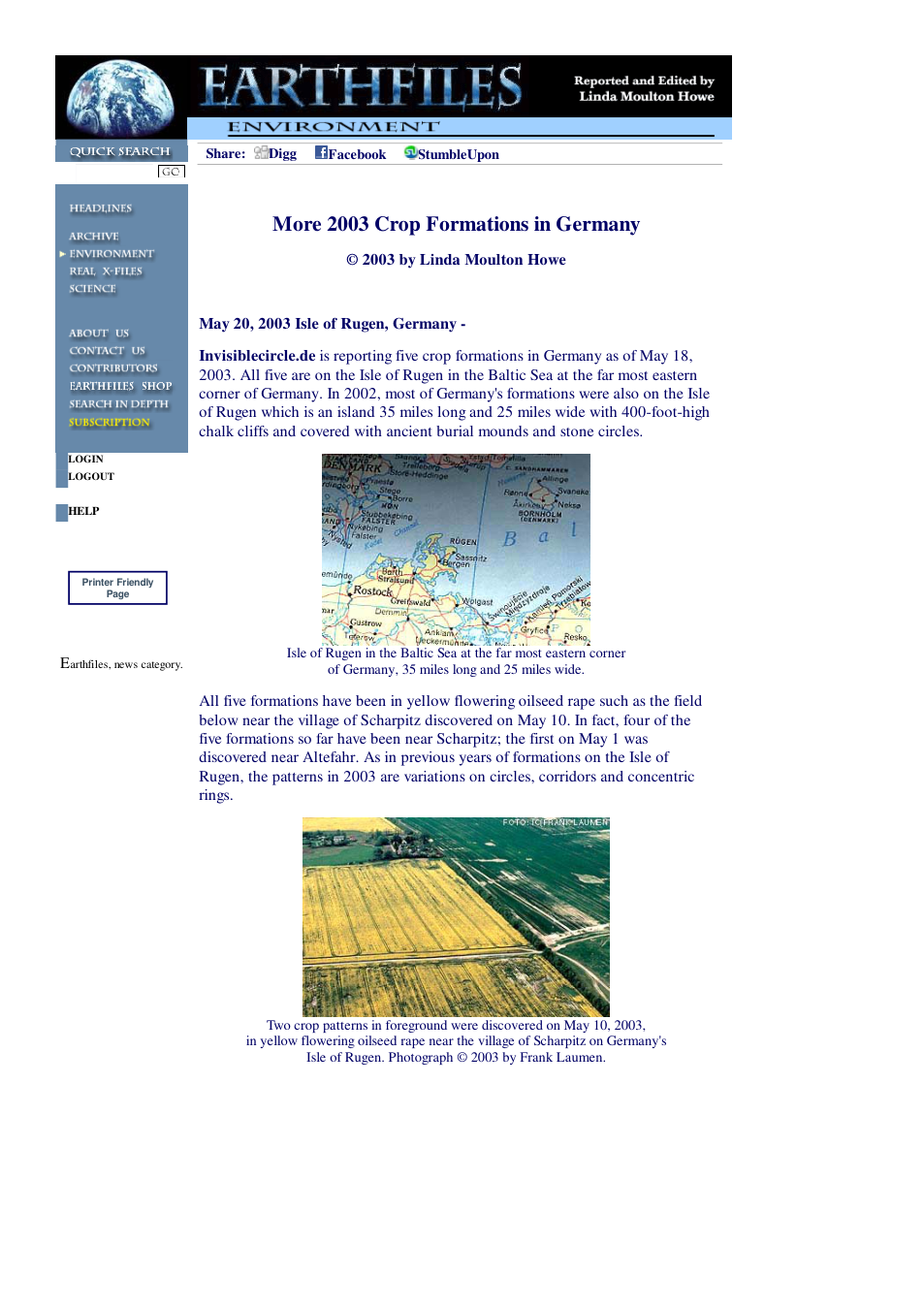 05 20 2003 More 2003 Crop Formations in Germany cover