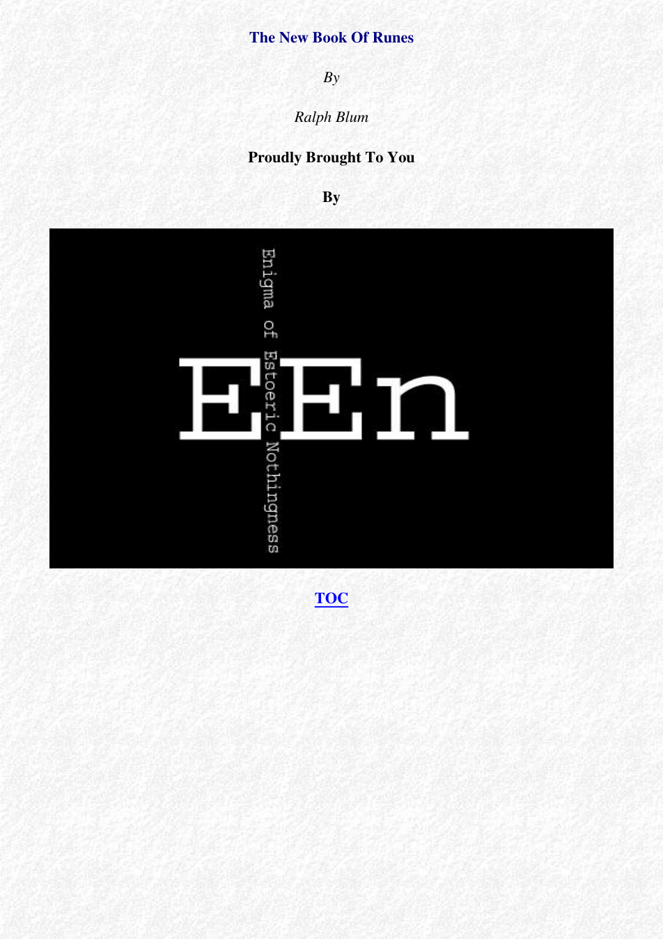The New Book of Runes cover