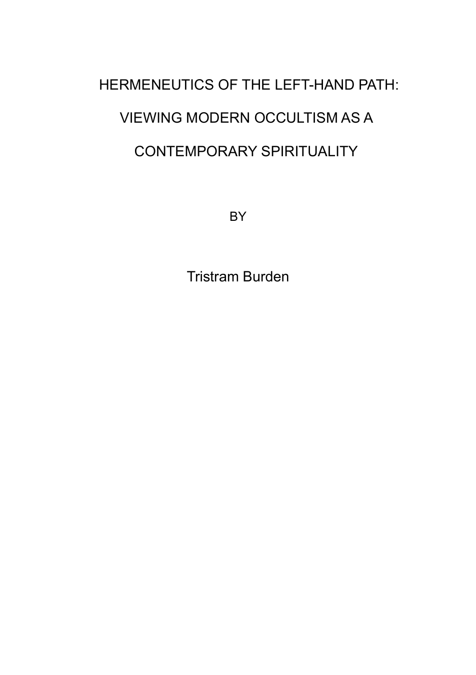 left-hand-path-hermeneutics-by-t-burden cover