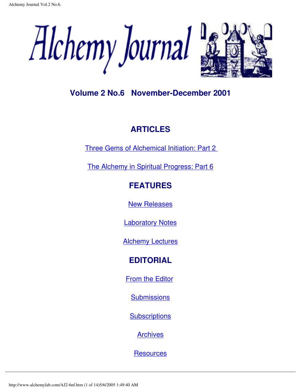 Alchemy Journal Vol.2 No.6 cover