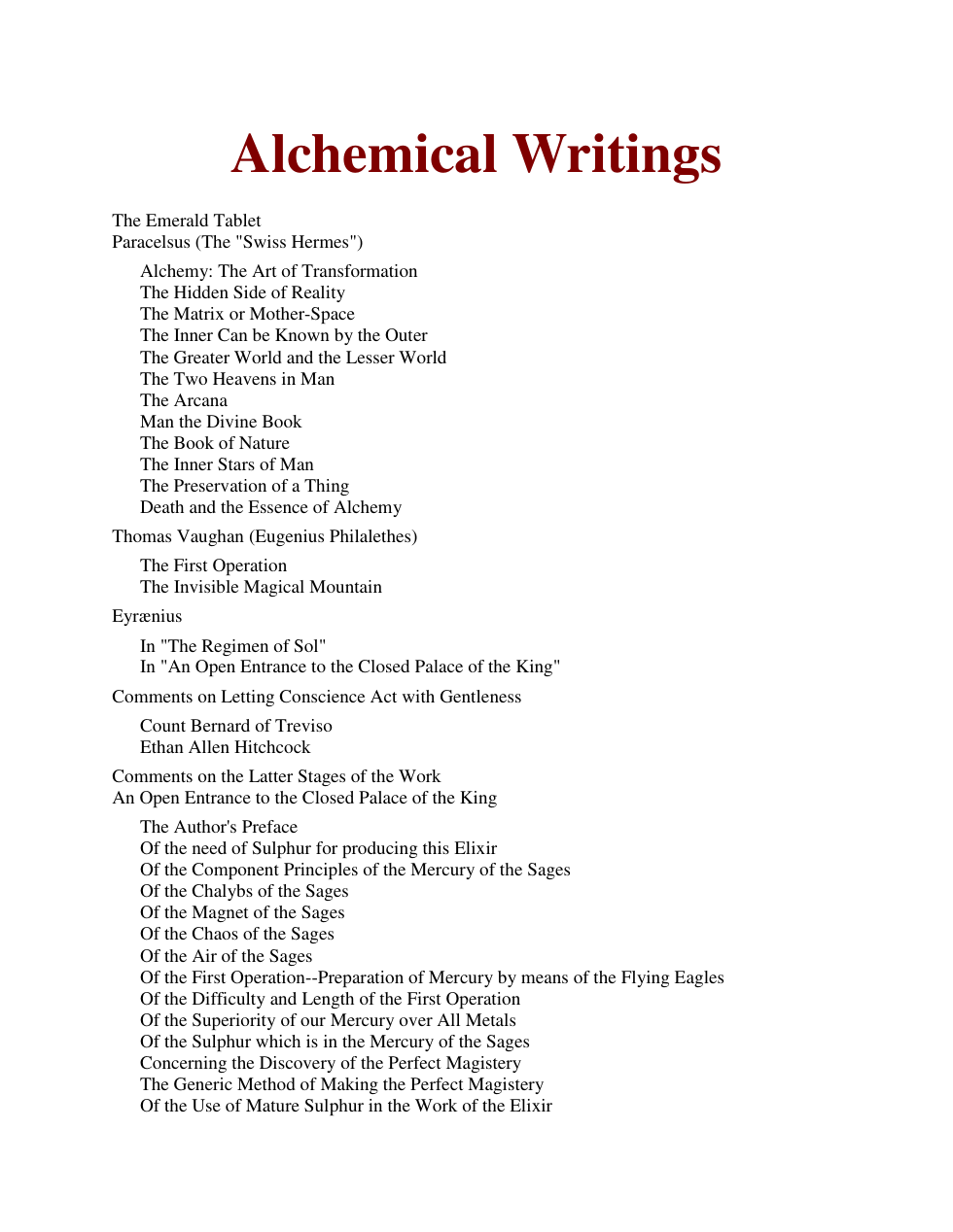 Alchemical Writings cover
