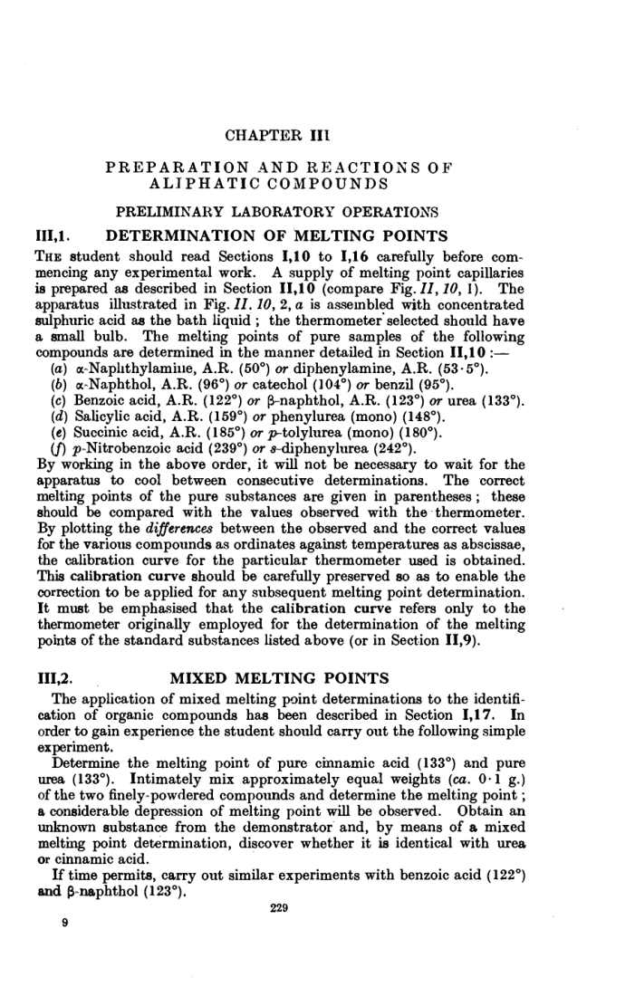 Chapter III Preparation and Reactions of Aliphatic Compounds cover