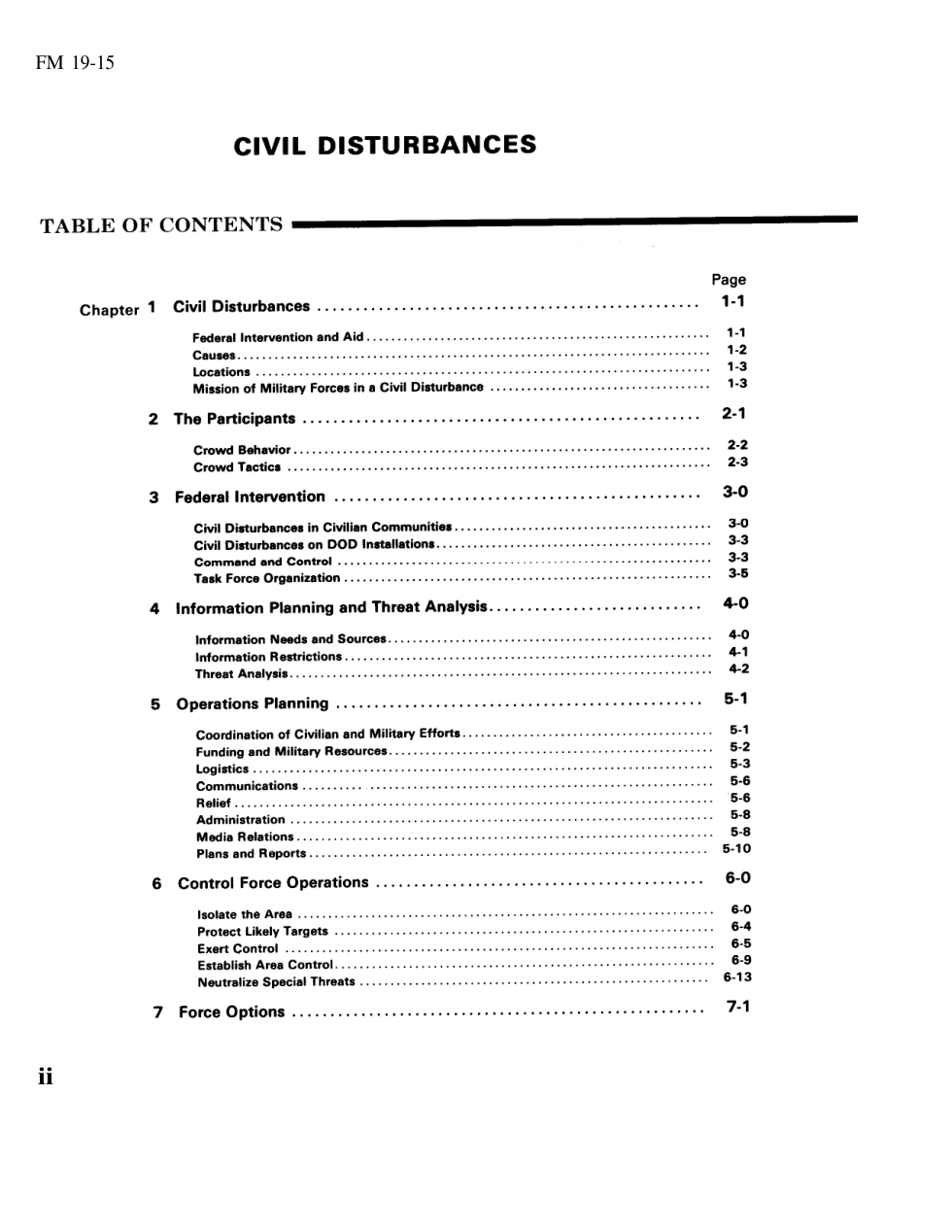 ARMY Civil Disturbances FM 19-15 160 pages cover