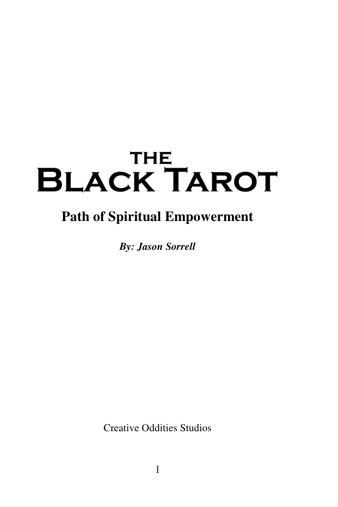 The Black Tarot cover