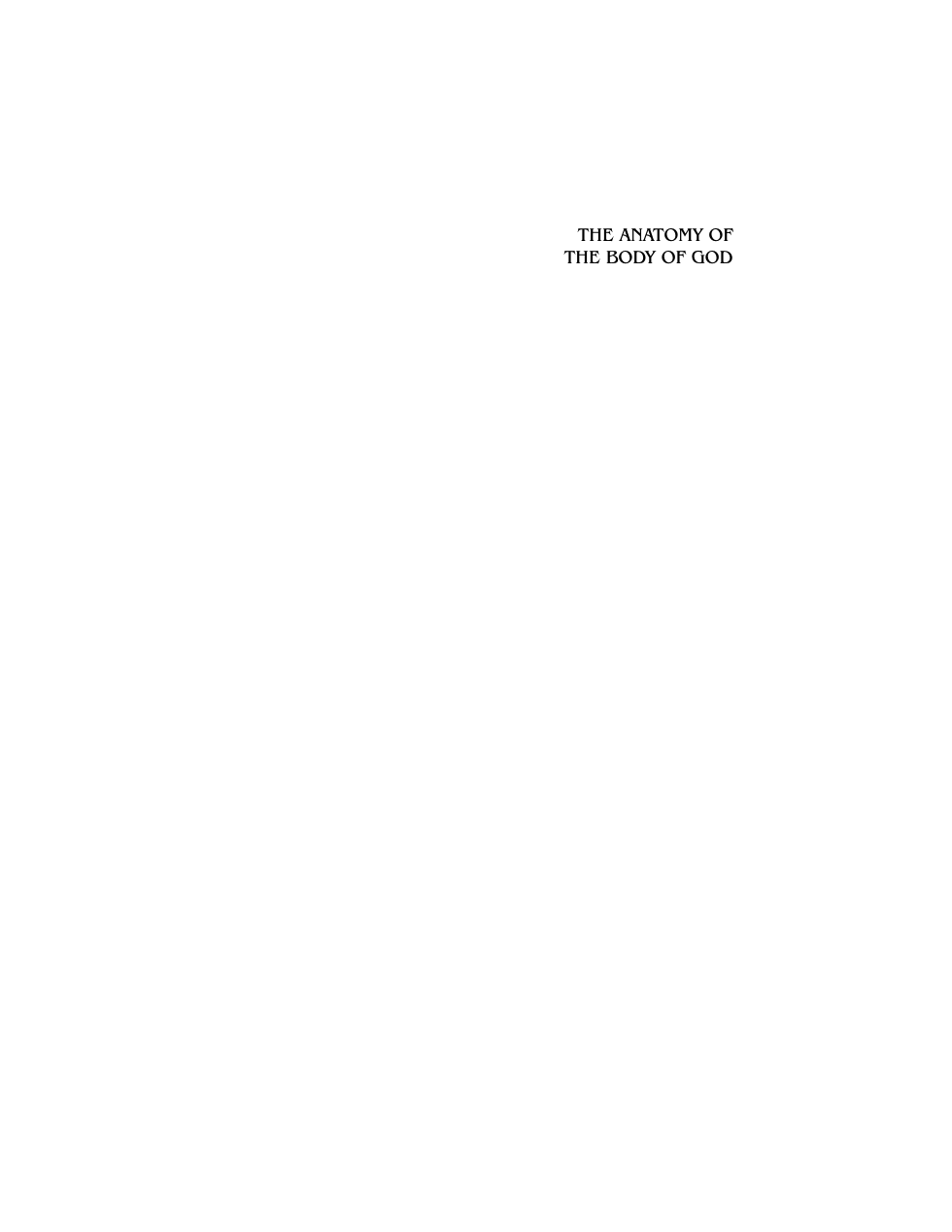 Anatomy of the Body of God cover