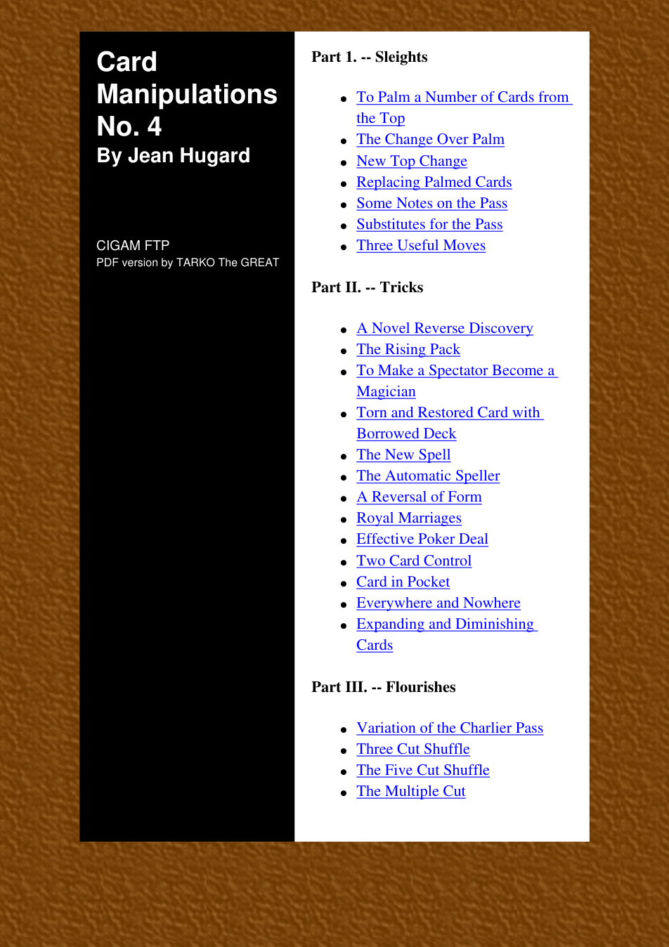 Jean Huguard - Card Manipulations 4 cover