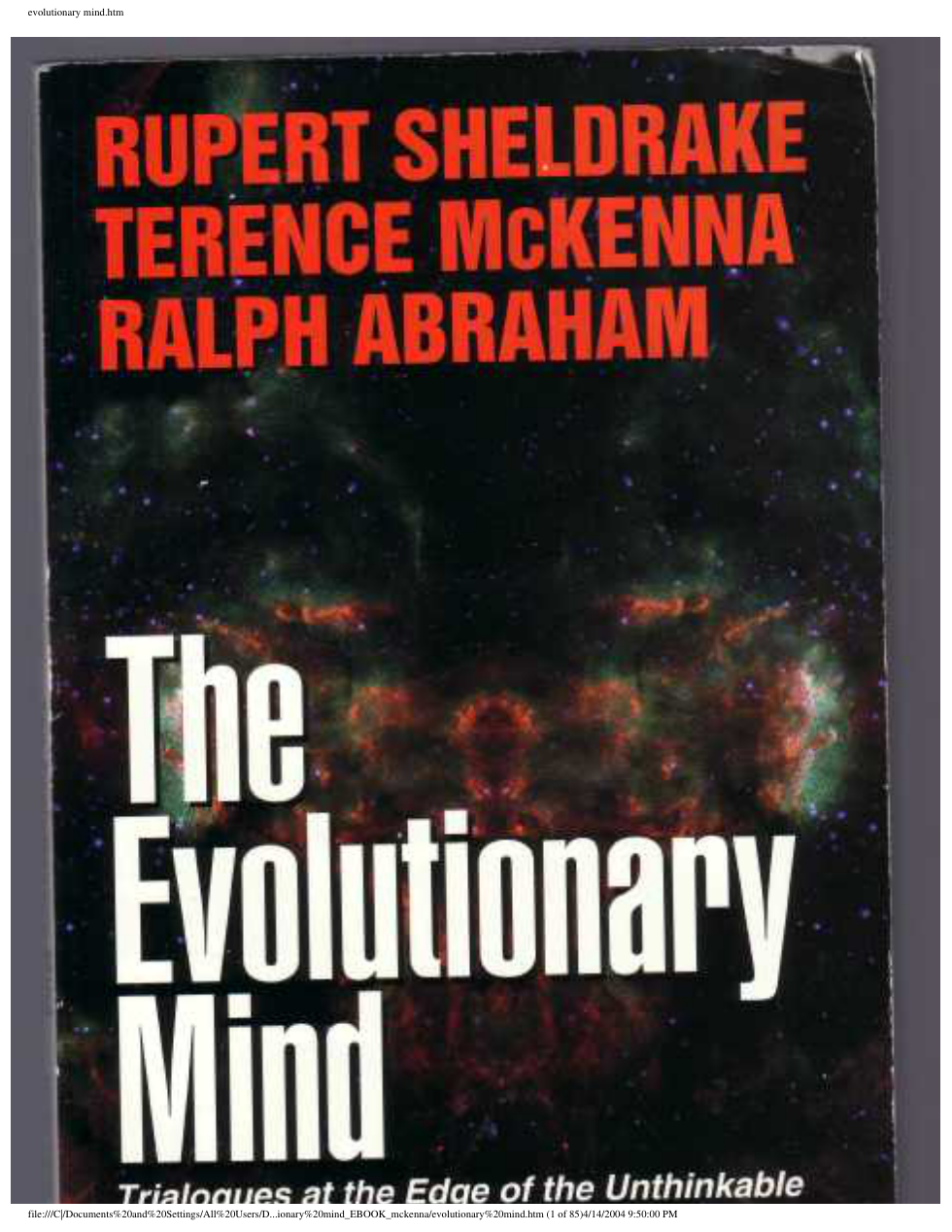 Terence McKenna - Evolutionary Mind cover