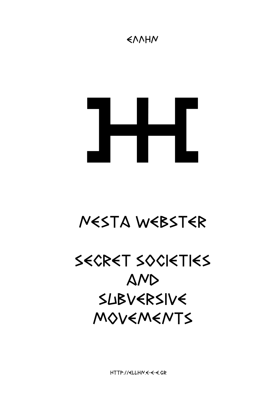 Secret Societies And Subversive Movements cover