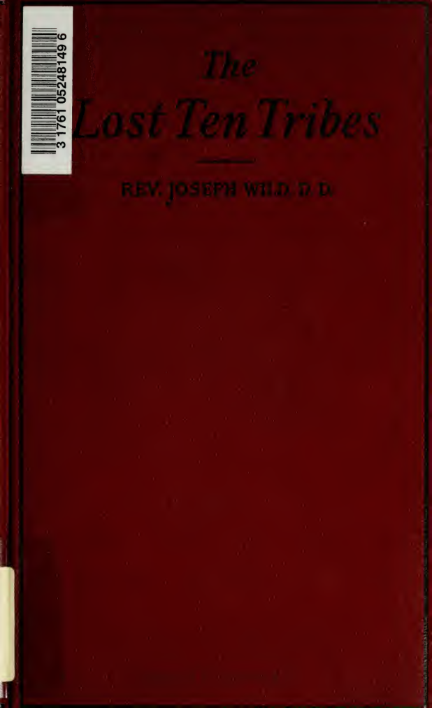 Joseph Wild - The Lost Ten Tribes, 1919 cover