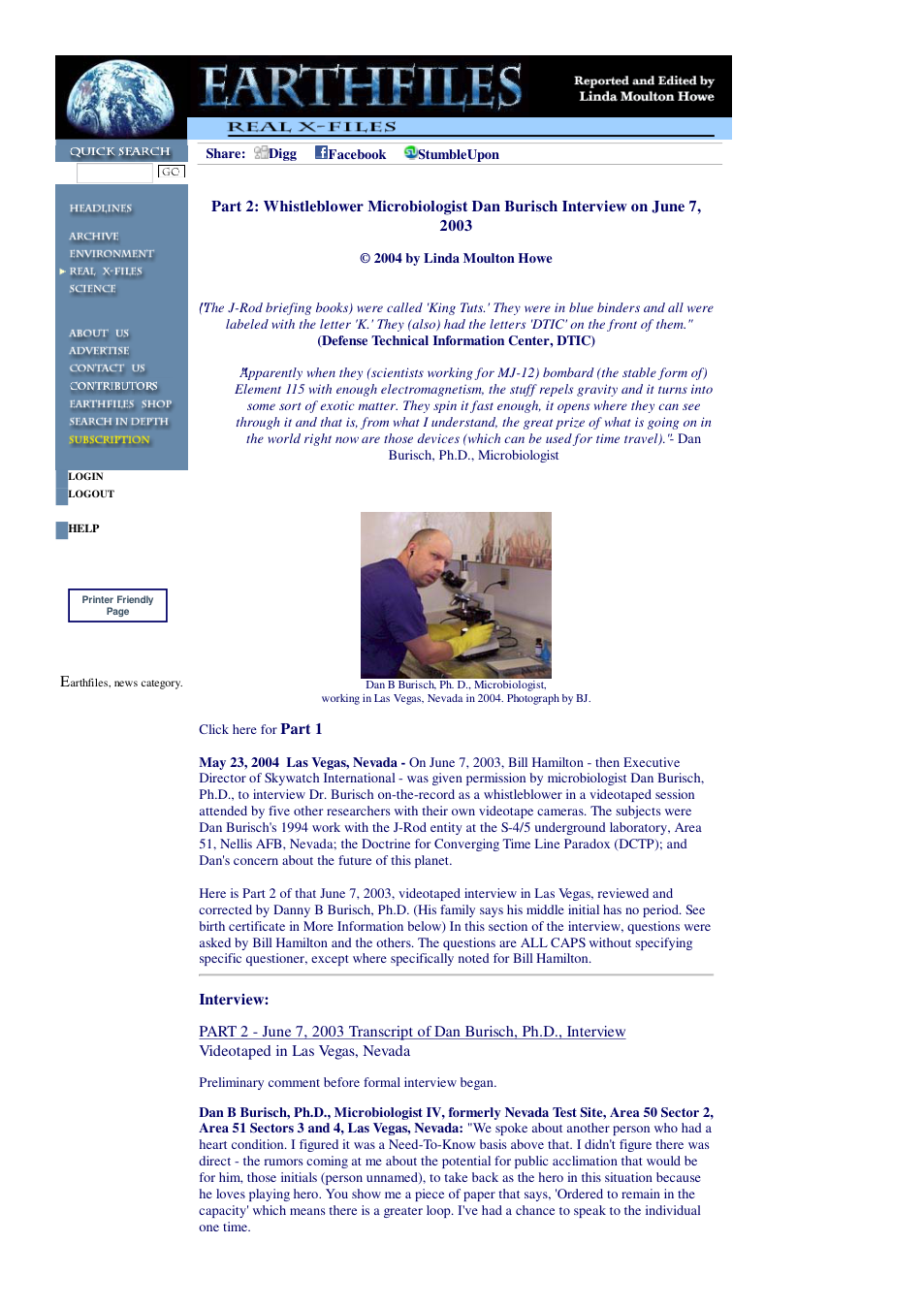 05 23 2004 Part 2 Whistleblower Microbiologist Dan Burisch Interview on June 7, 2003 cover