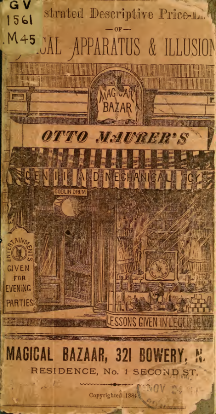 Illustrated Descriptive Price-list of Magical Apparatus and Illusions cover