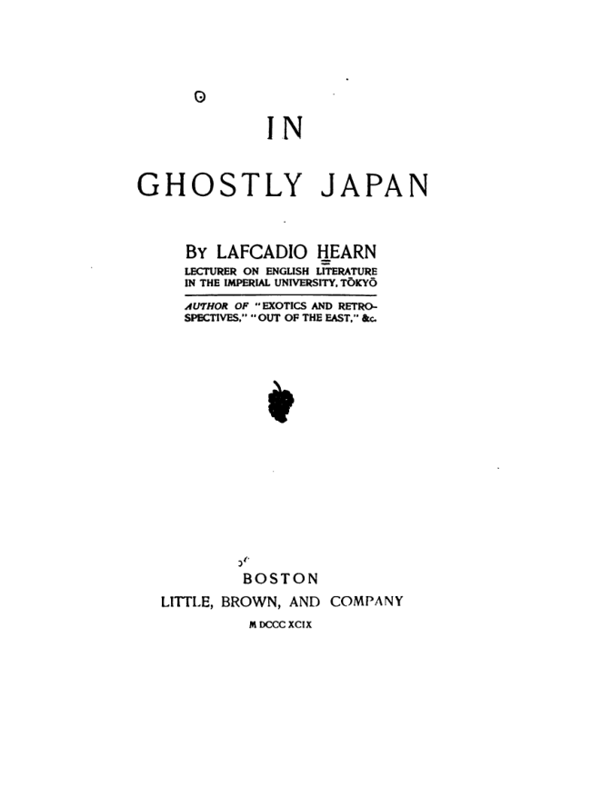 In Ghostly Japan - L Hearn cover