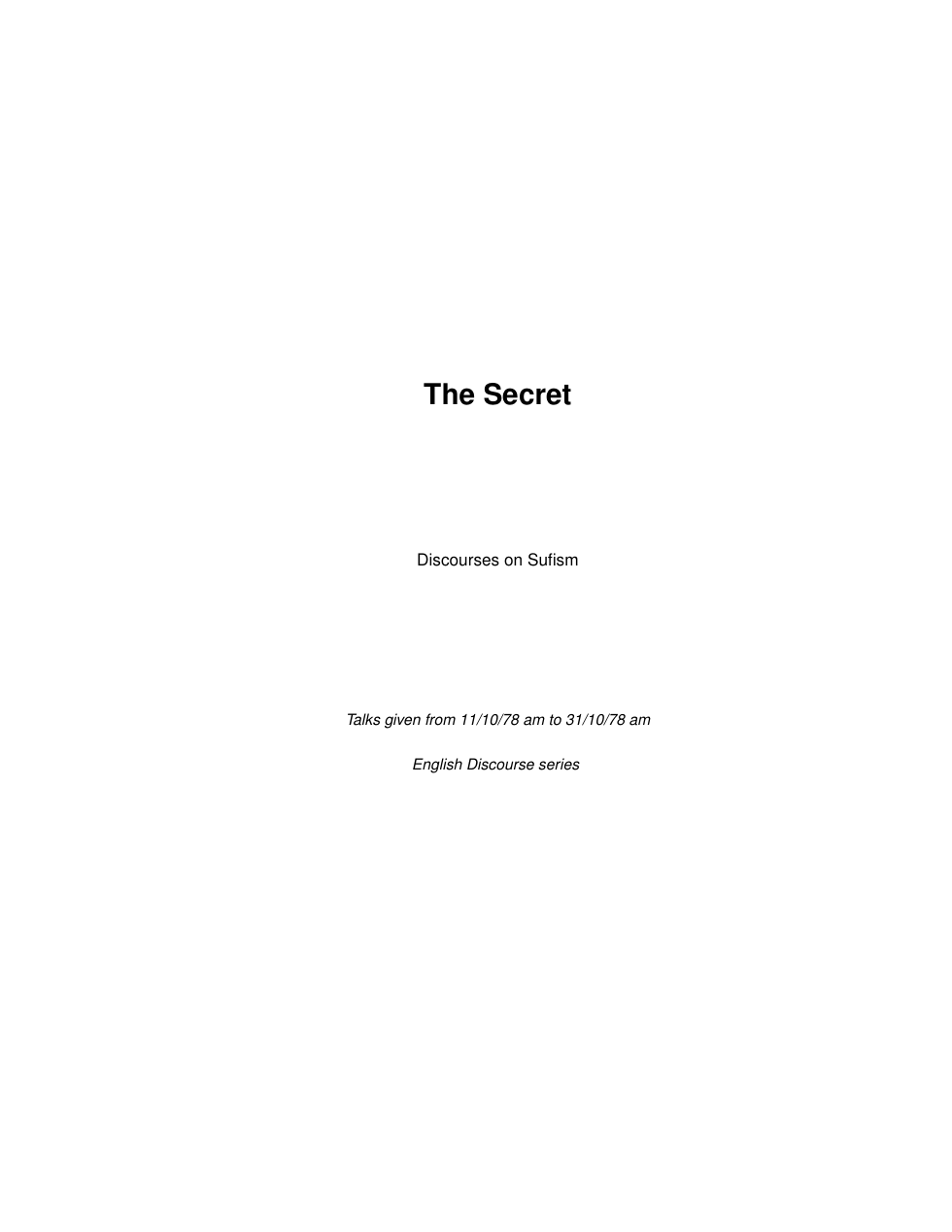 The Secret cover