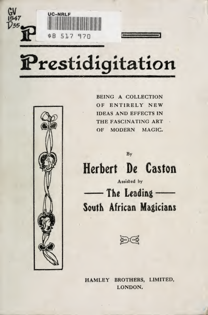 Peerless Prestidigitation cover